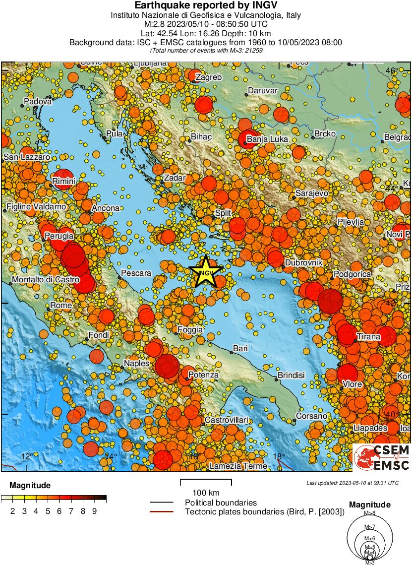 regional magnitude historical seismicity