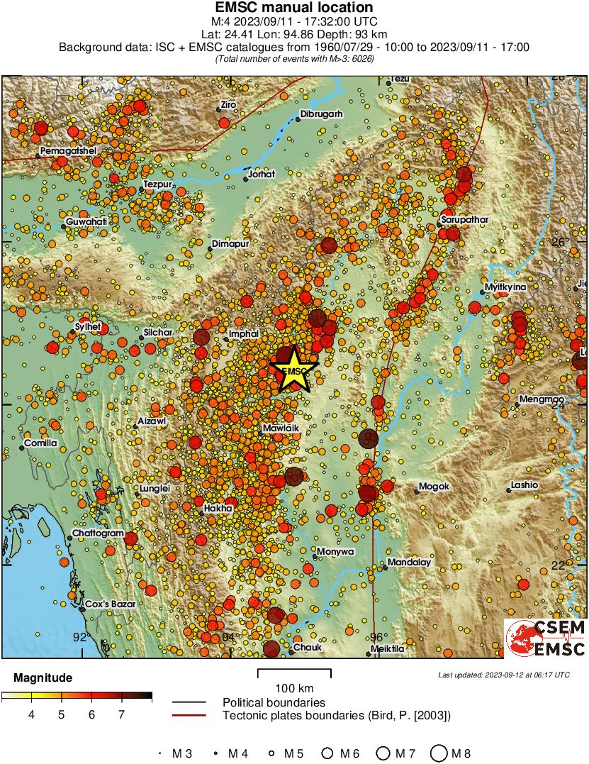 regional magnitude historical seismicity