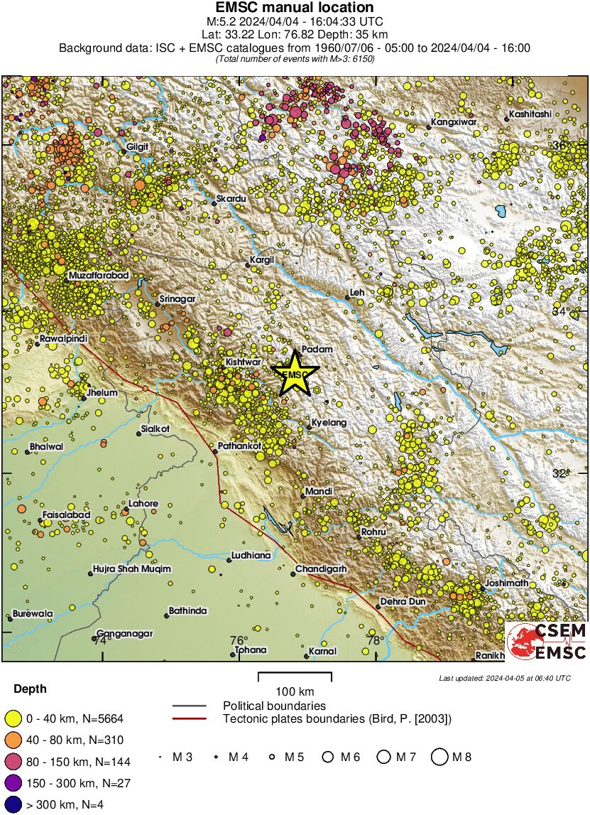 regional historical seismicity