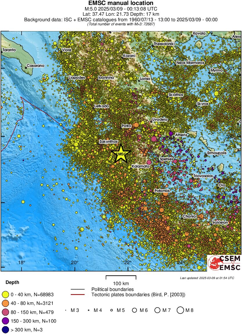 regional historical seismicity
