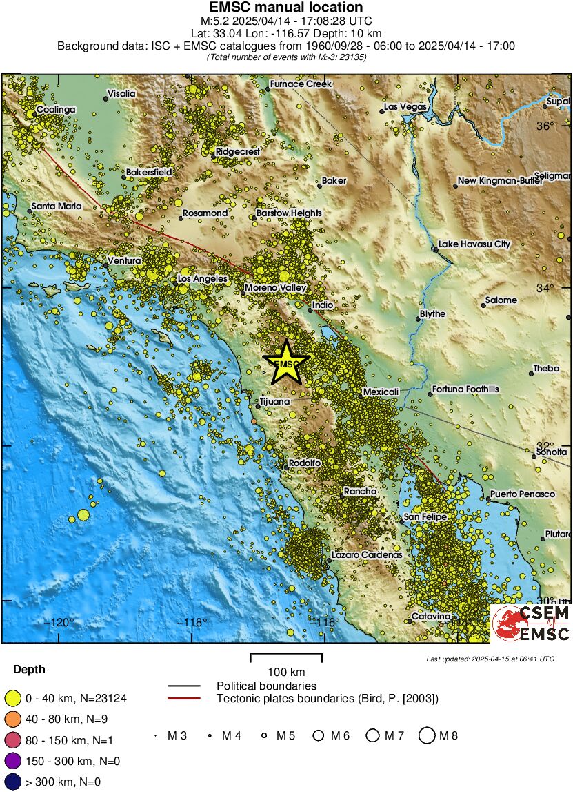 regional historical seismicity