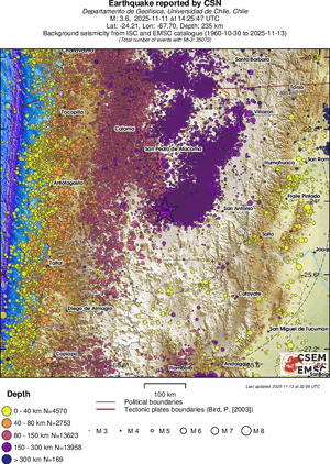 regional historical seismicity
