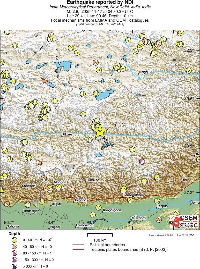 Regional moment Tensor