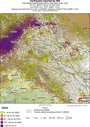 regional historical seismicity