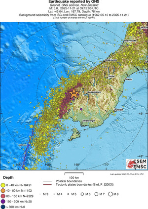 regional historical seismicity
