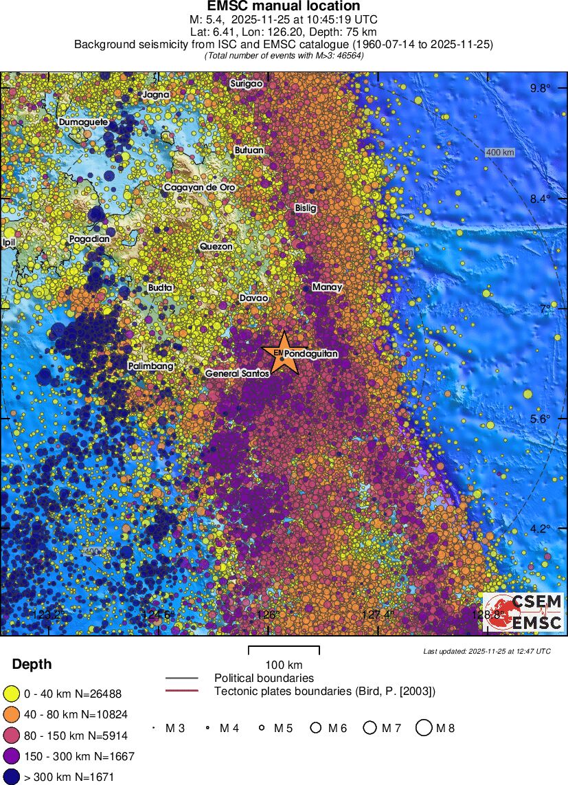 regional historical seismicity