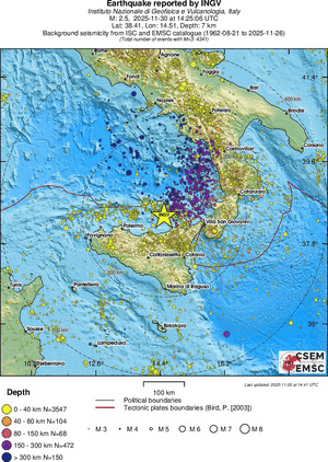 regional historical seismicity