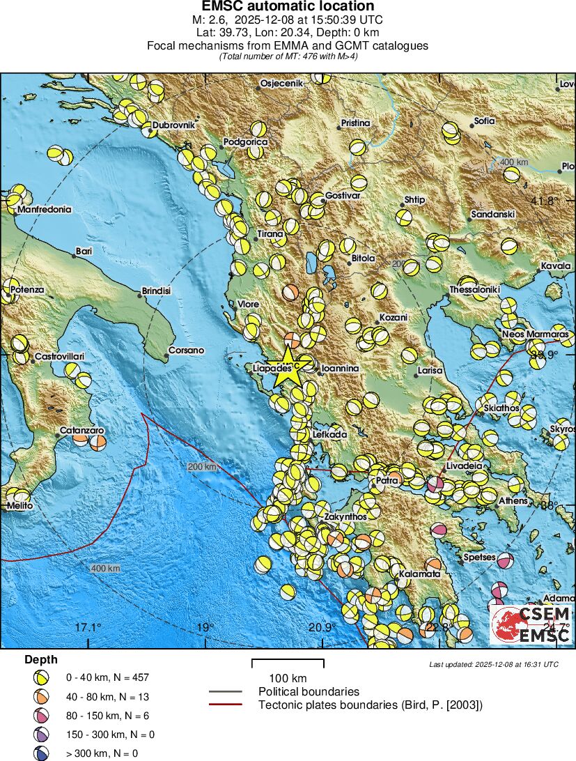 Regional moment Tensor