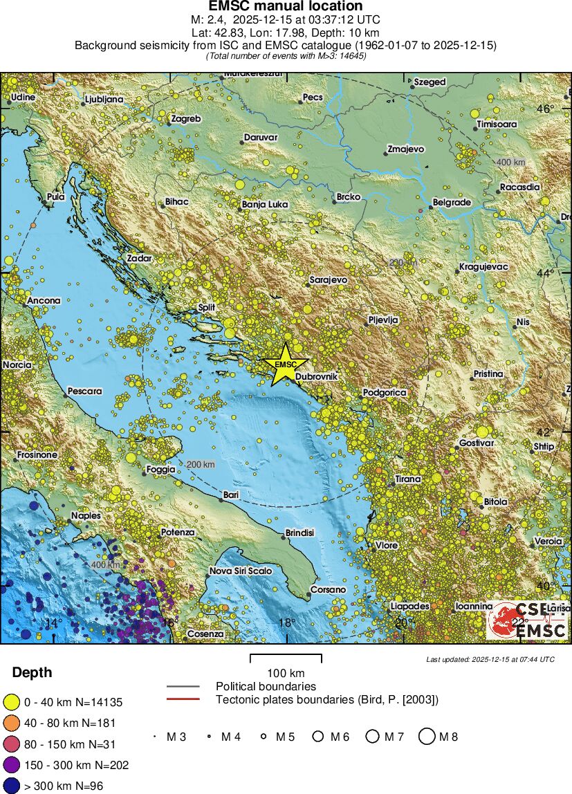 regional historical seismicity