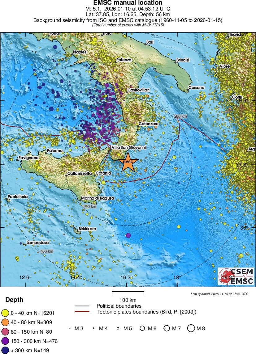 regional historical seismicity