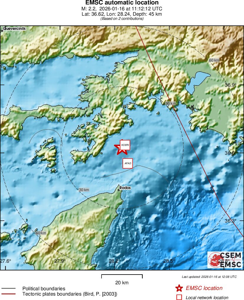 Earthquake data