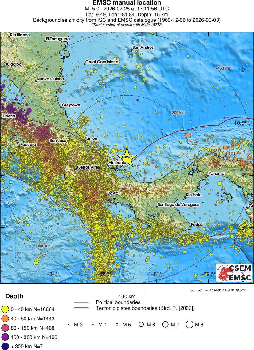 regional historical seismicity