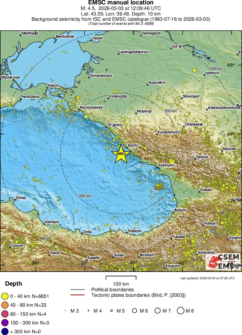 regional historical seismicity
