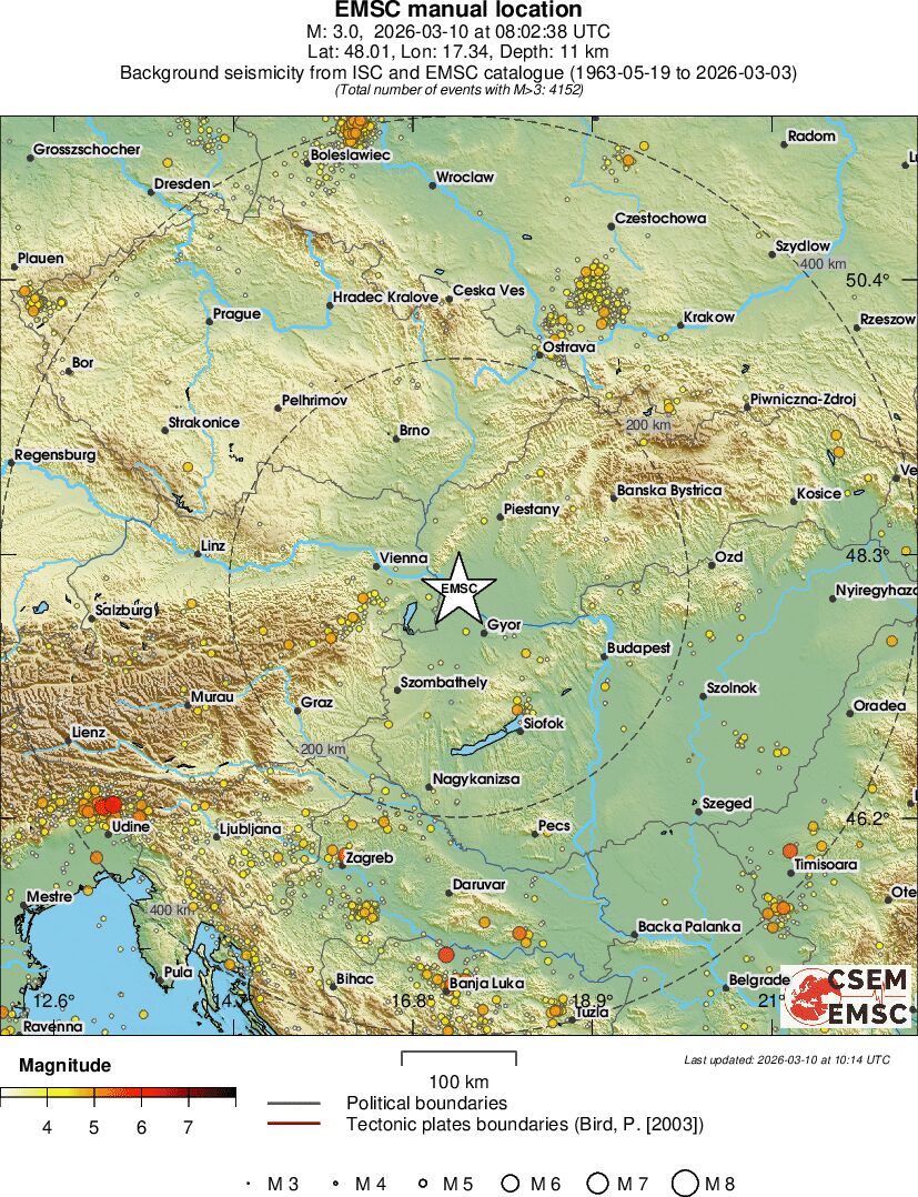 regional magnitude historical seismicity