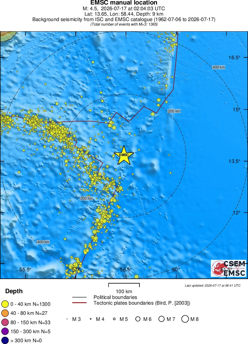 regional historical seismicity