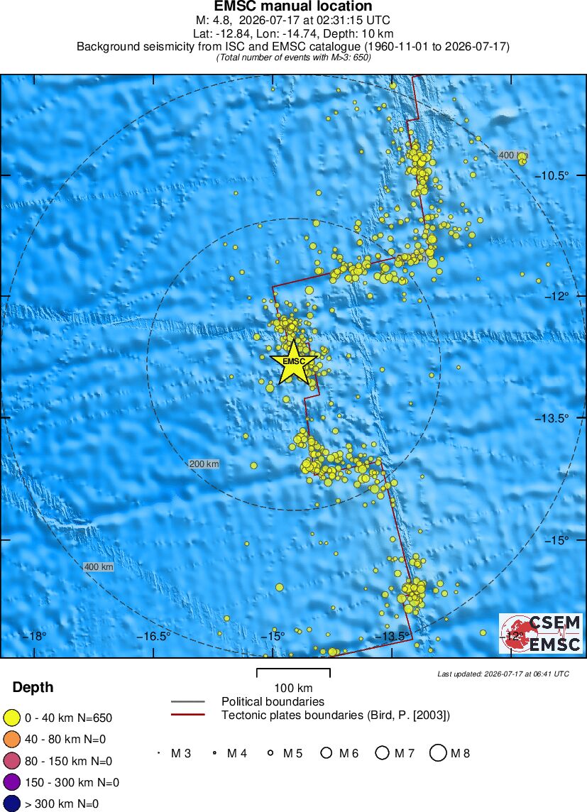 regional historical seismicity