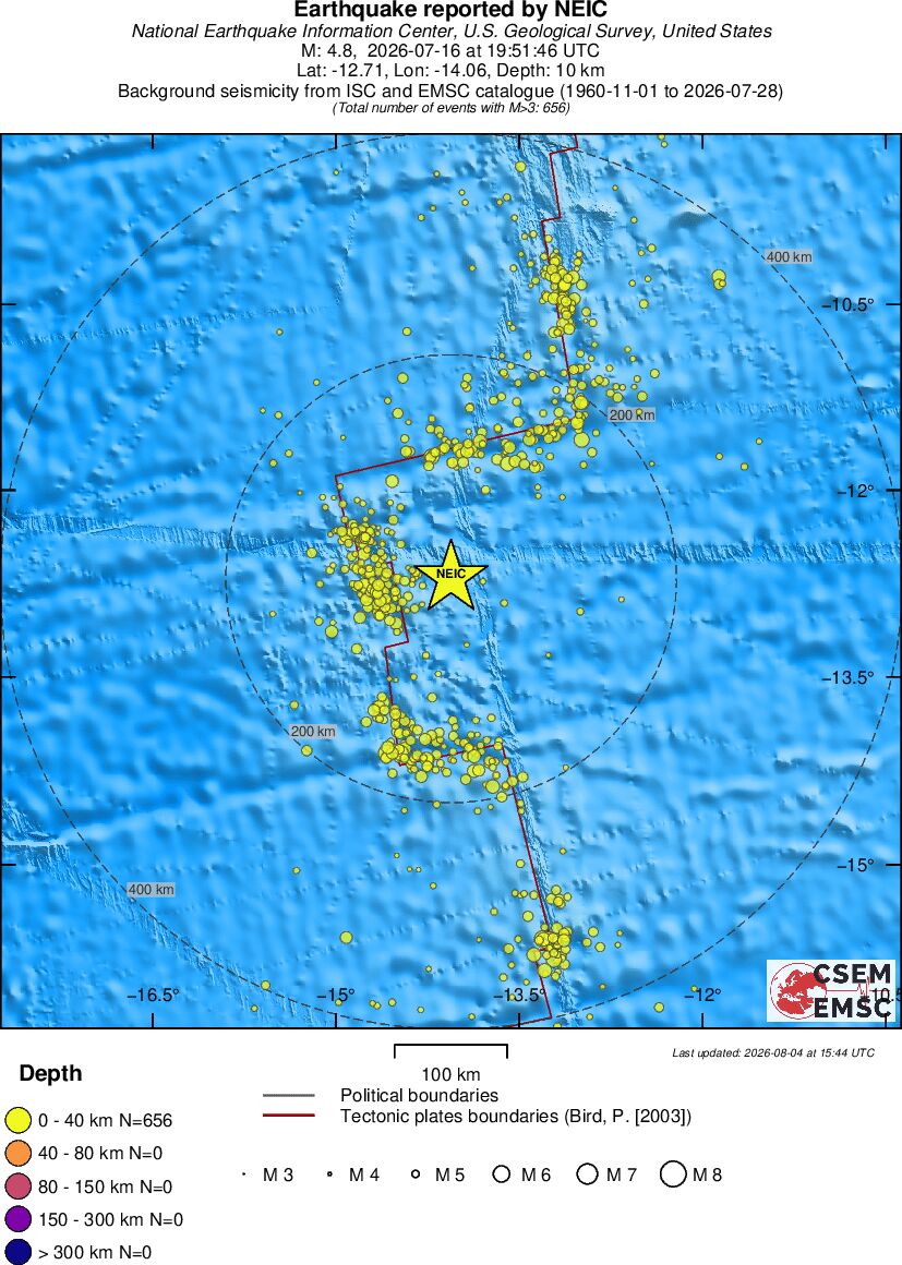 regional historical seismicity