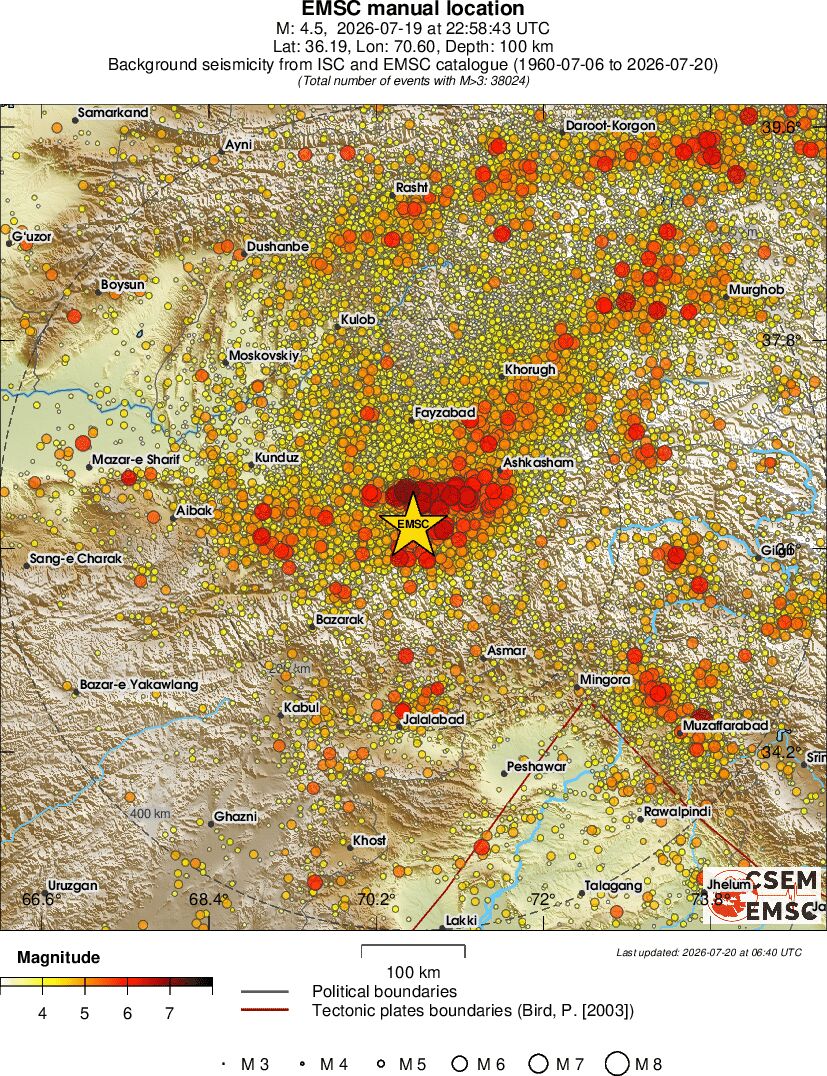 regional magnitude historical seismicity