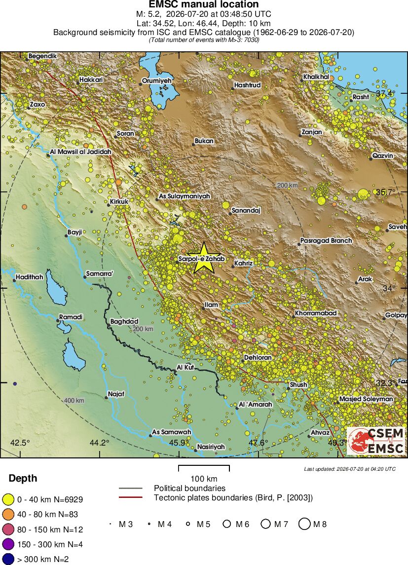 regional historical seismicity