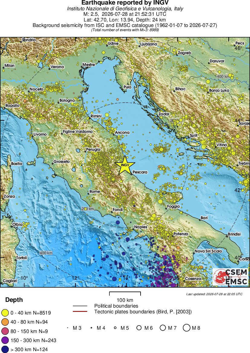 regional historical seismicity