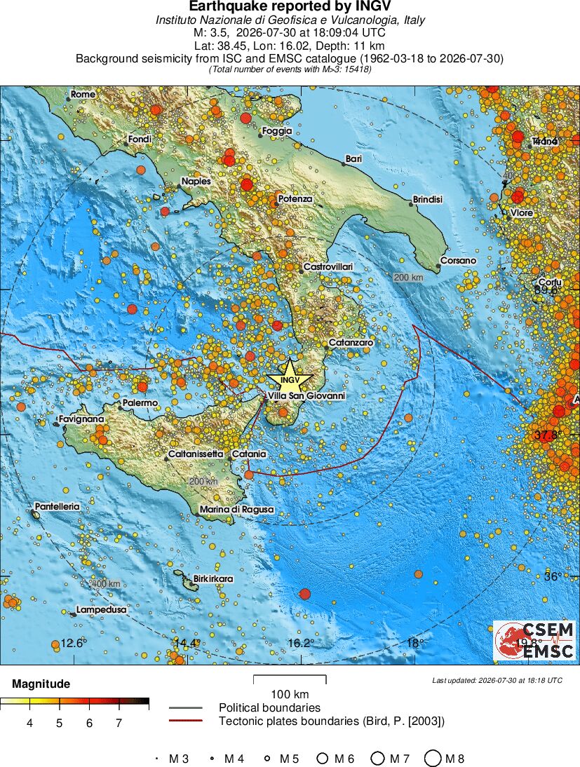 regional magnitude historical seismicity