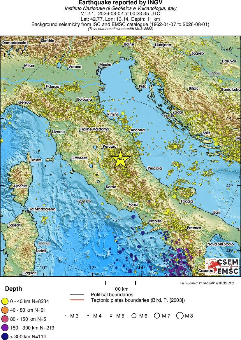 regional historical seismicity