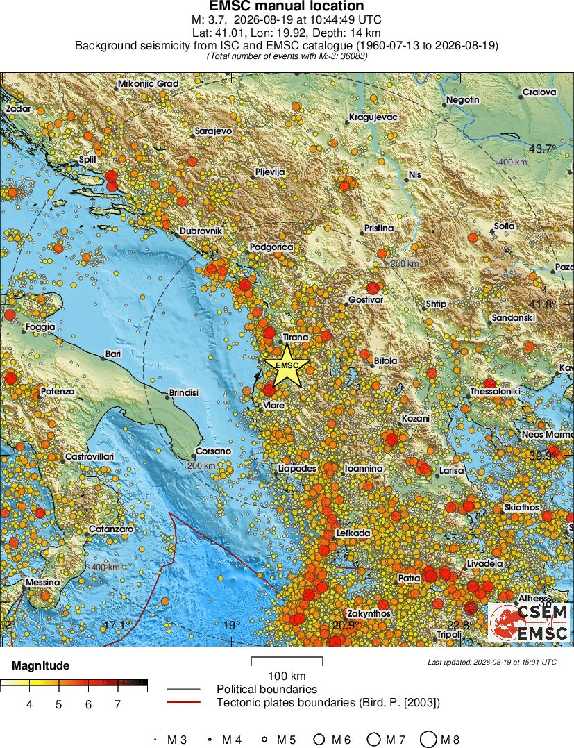 regional magnitude historical seismicity