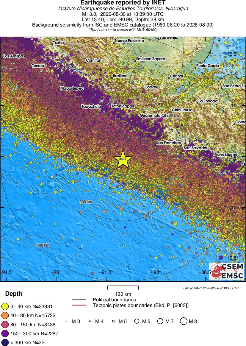 regional historical seismicity