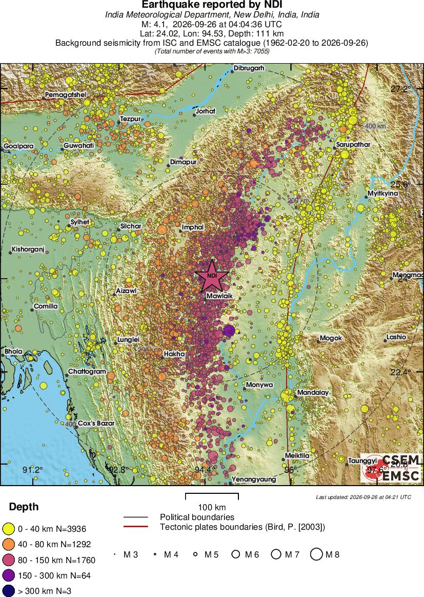 regional historical seismicity