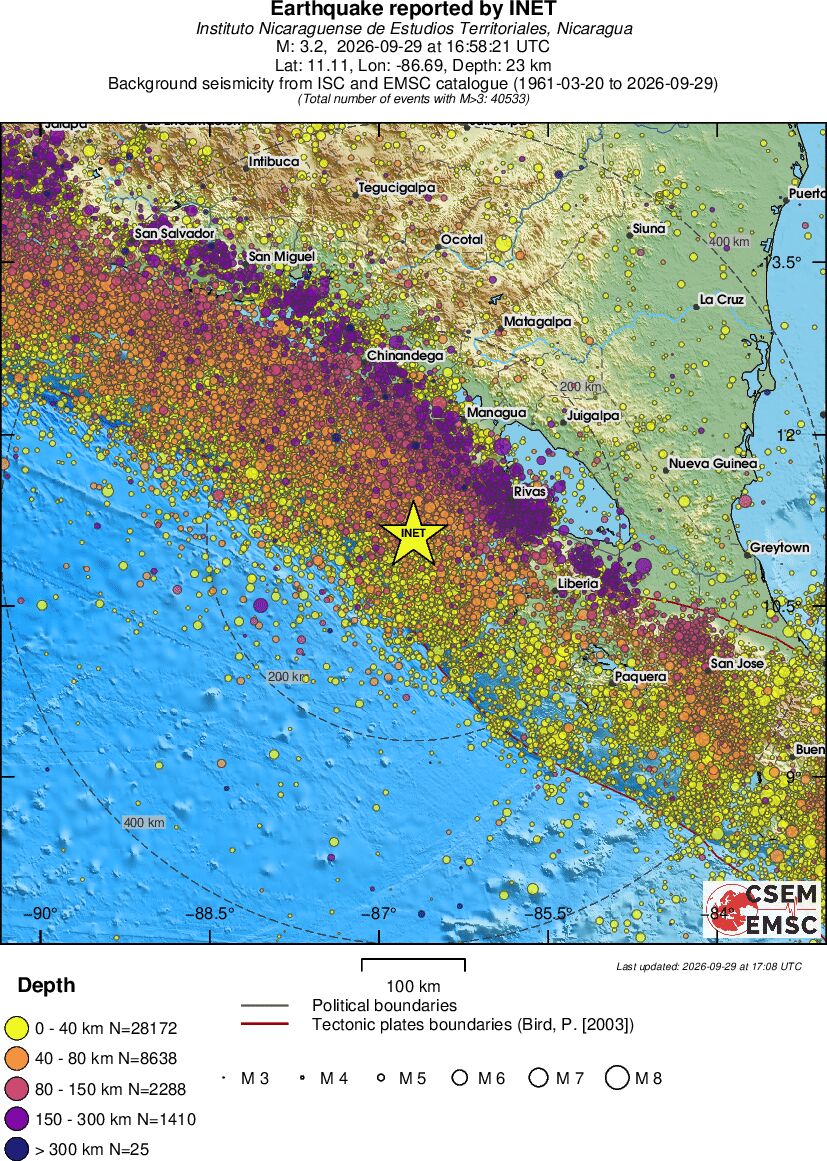 regional historical seismicity