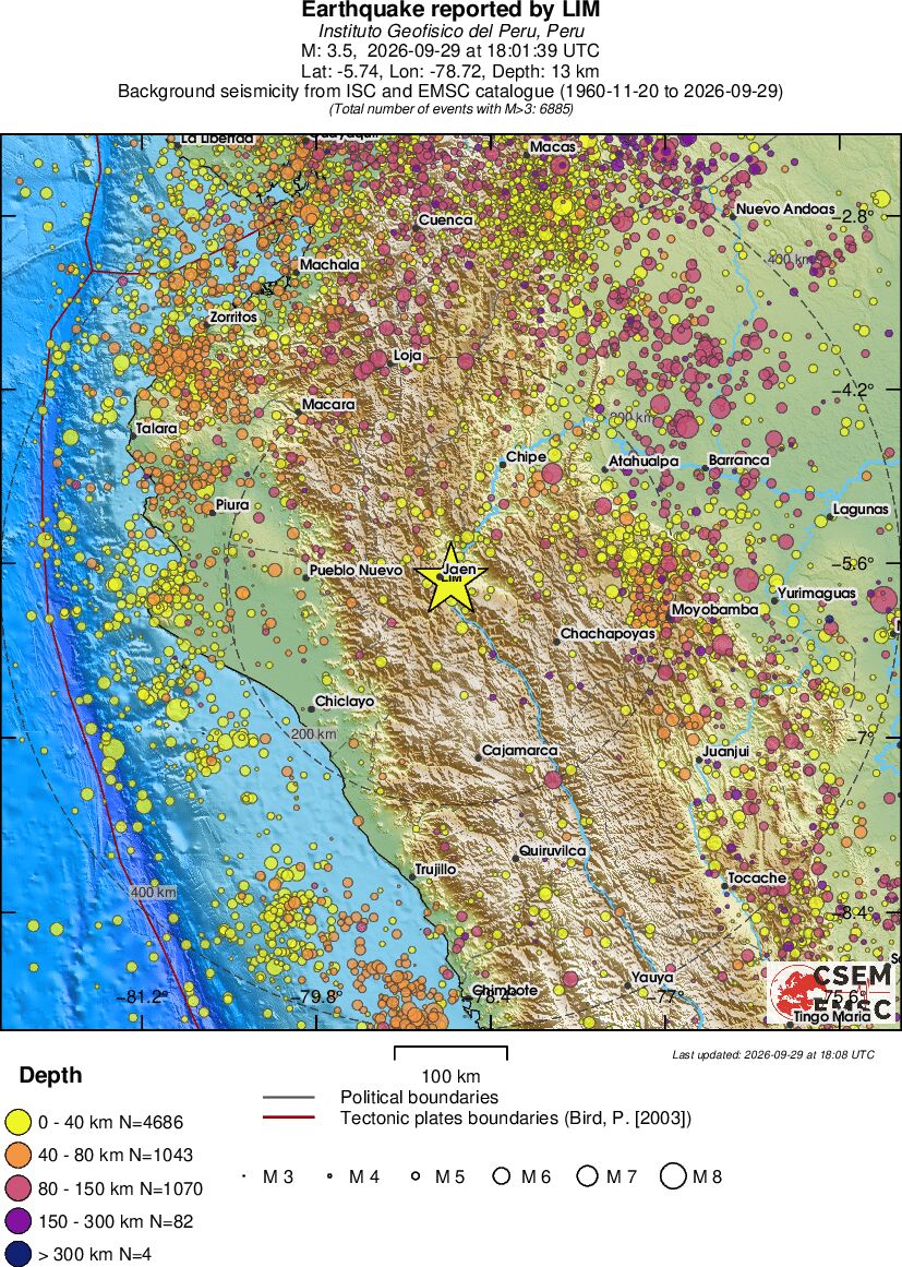 regional historical seismicity