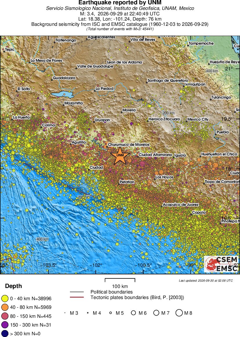 regional historical seismicity