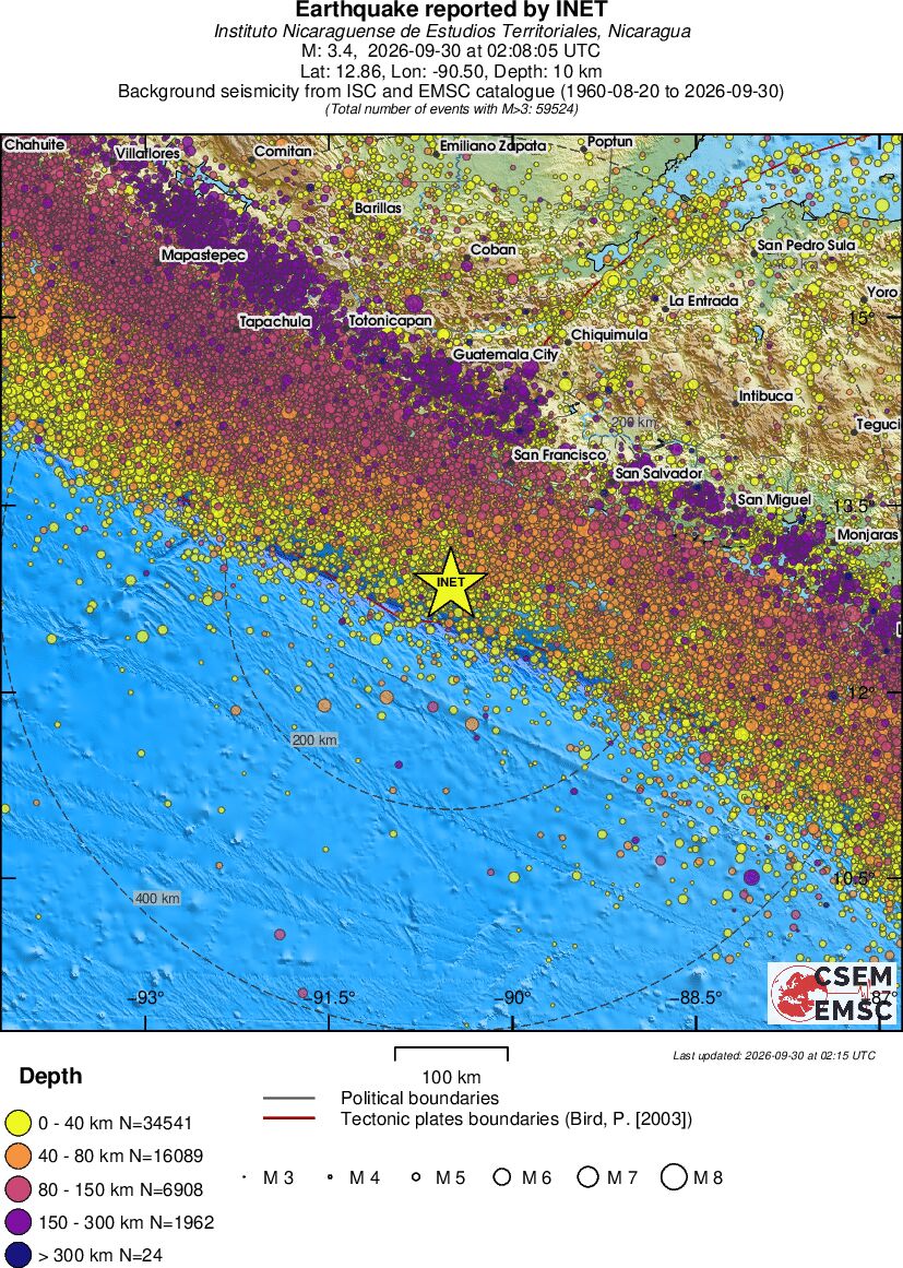 regional historical seismicity