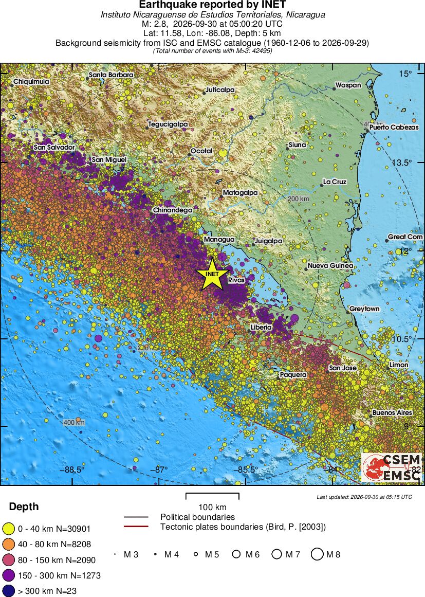 regional historical seismicity