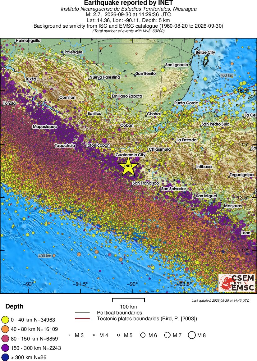 regional historical seismicity
