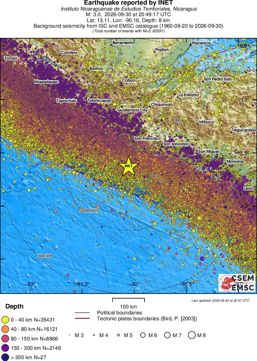 regional historical seismicity