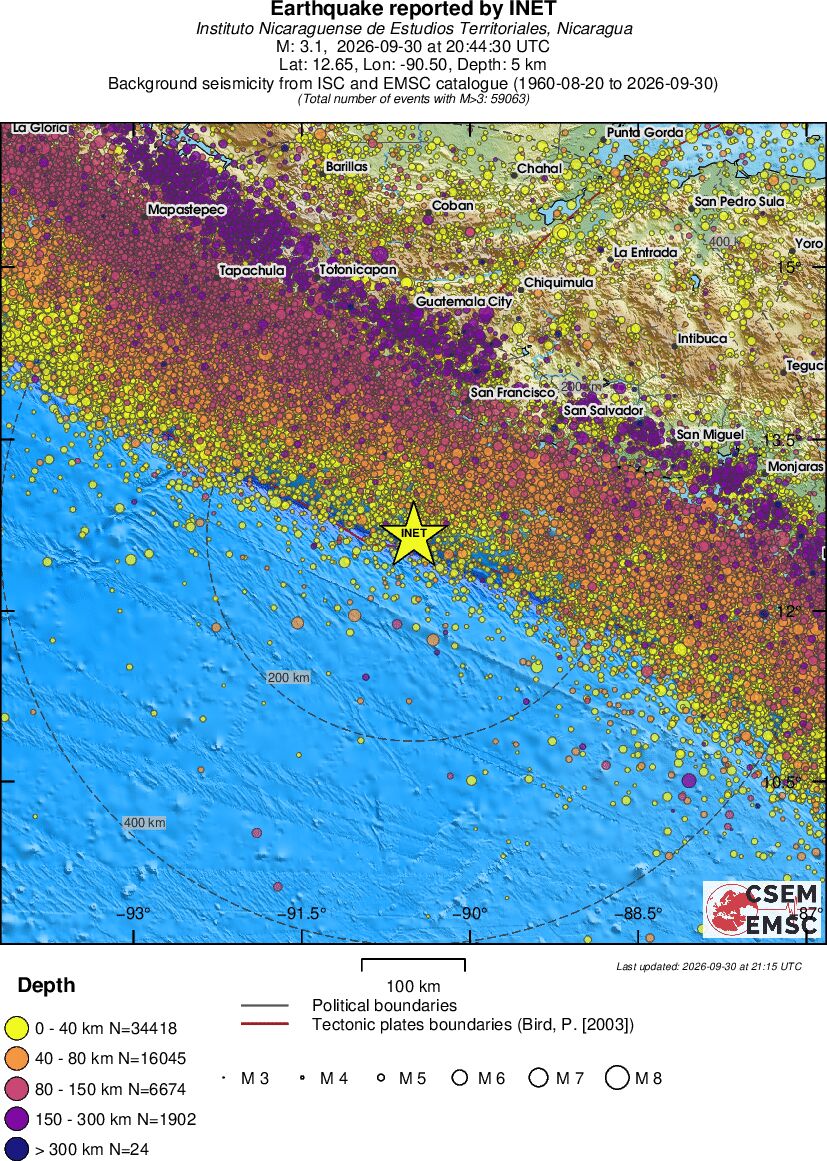 regional historical seismicity