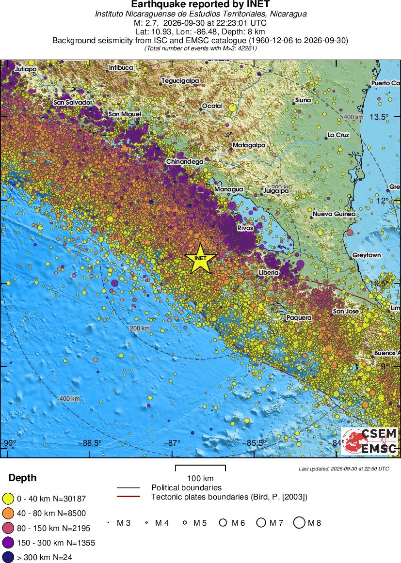 regional historical seismicity