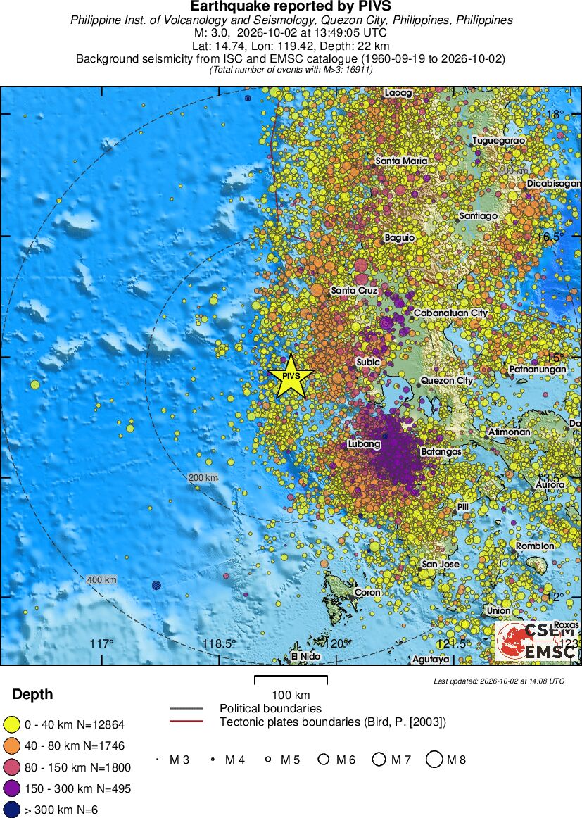 regional historical seismicity