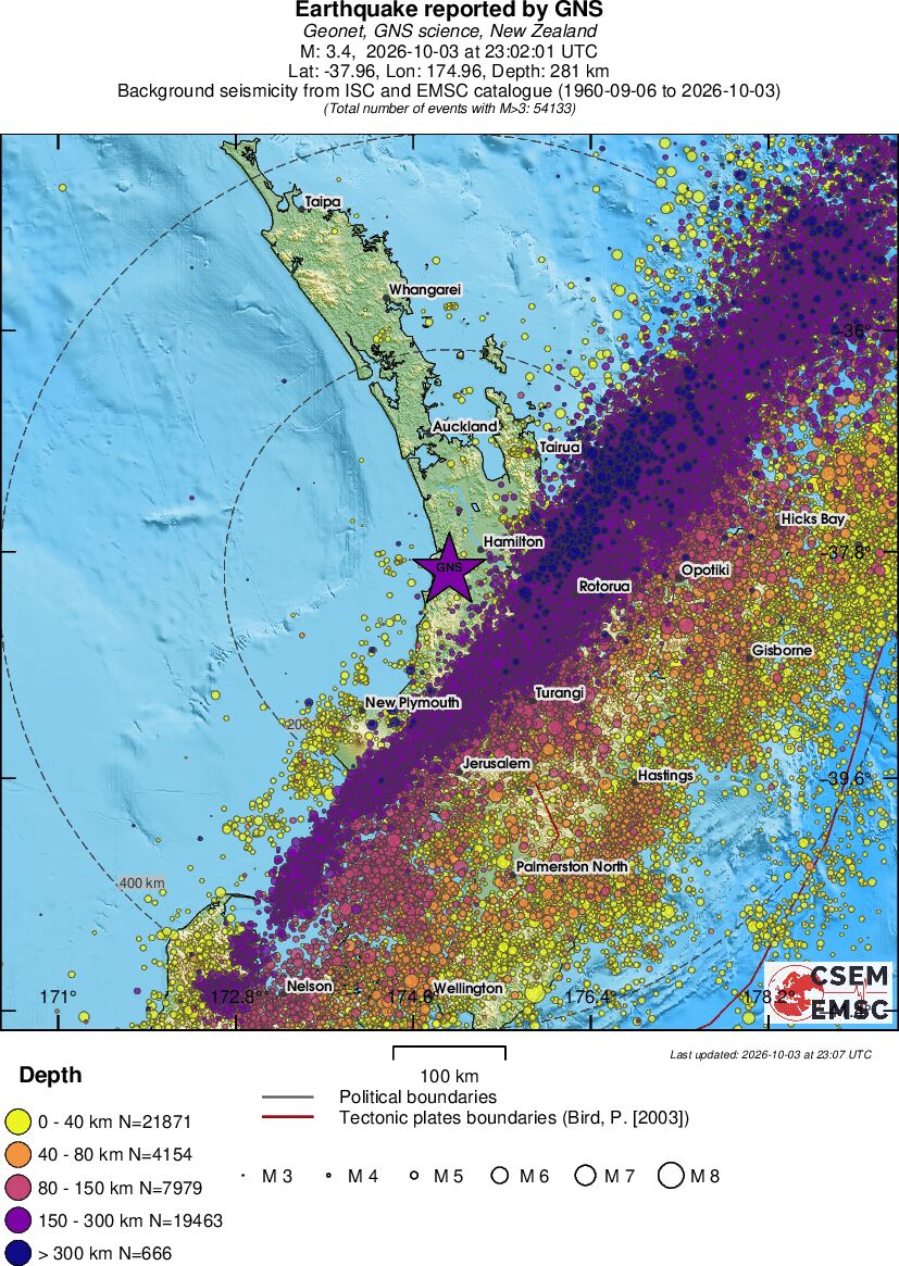 regional historical seismicity