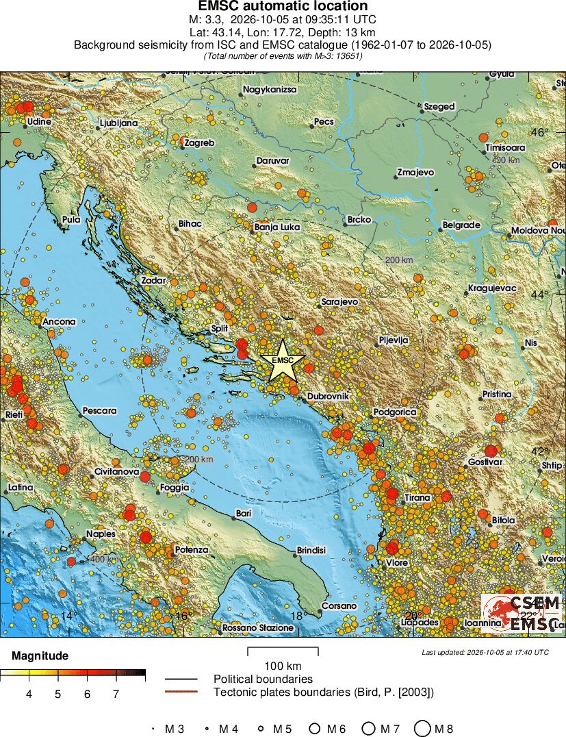 regional magnitude historical seismicity