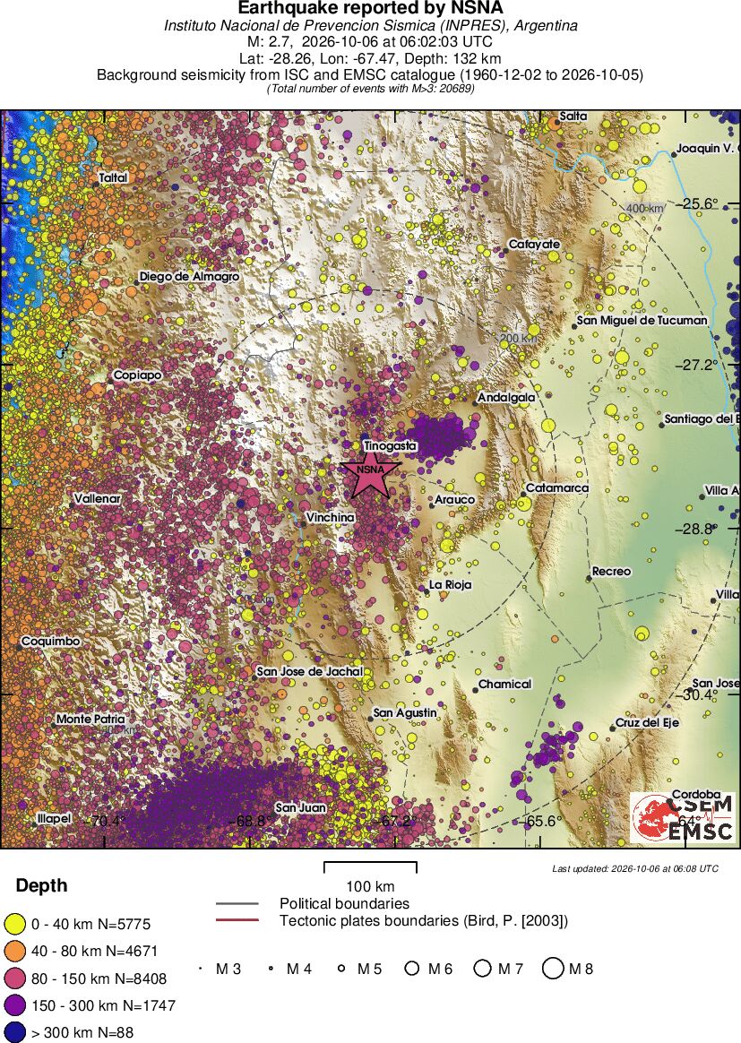 regional historical seismicity