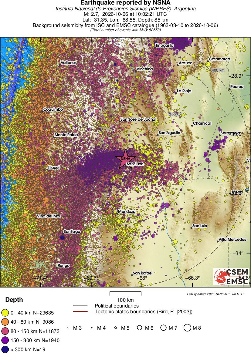 regional historical seismicity
