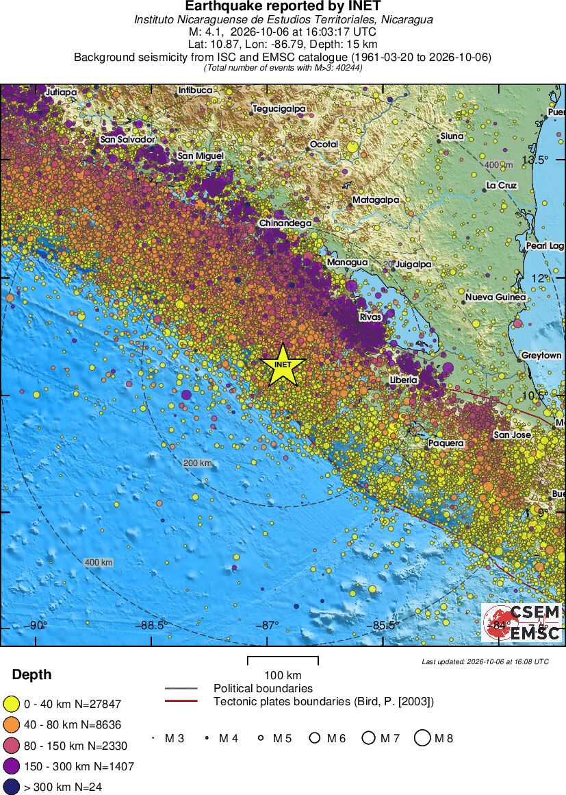 regional historical seismicity