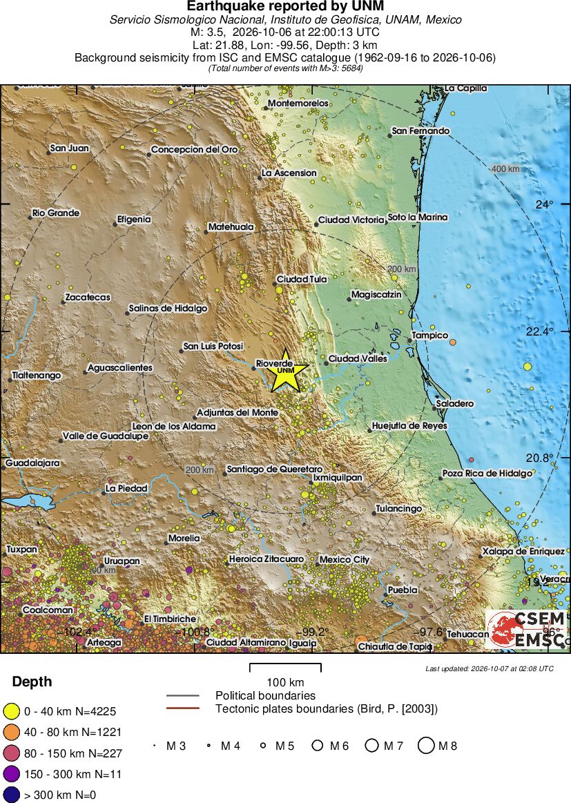 regional historical seismicity
