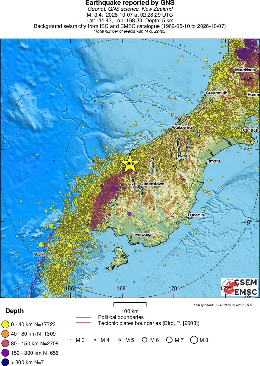 regional historical seismicity