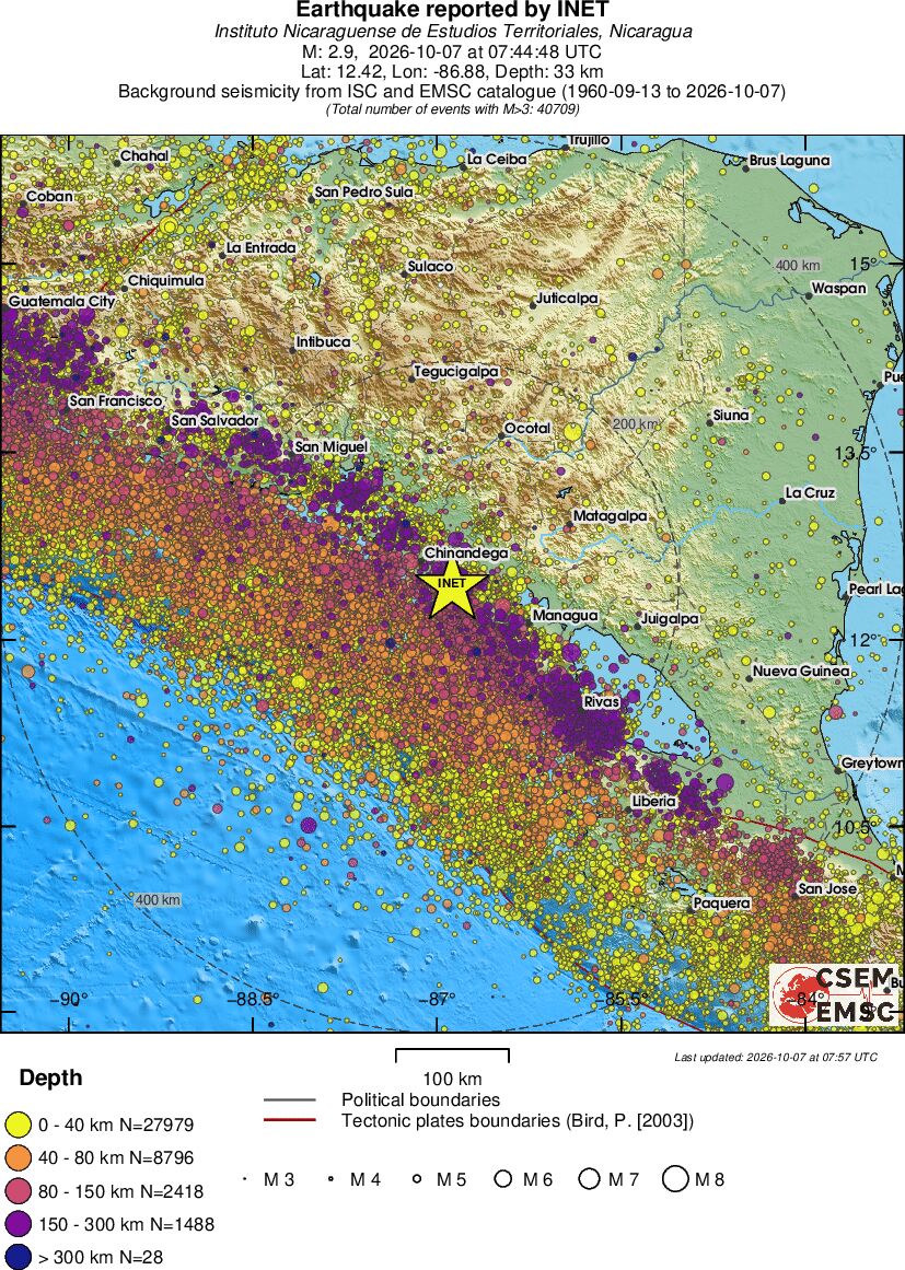 regional historical seismicity