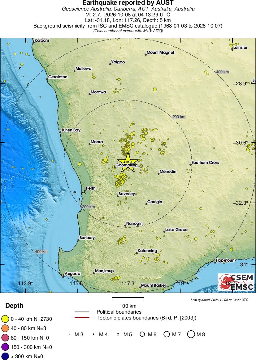 regional historical seismicity