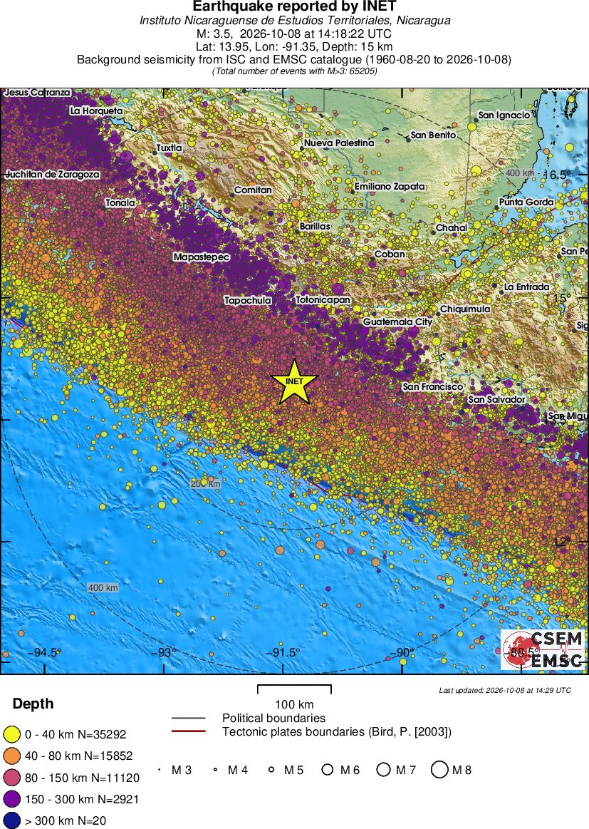 regional historical seismicity