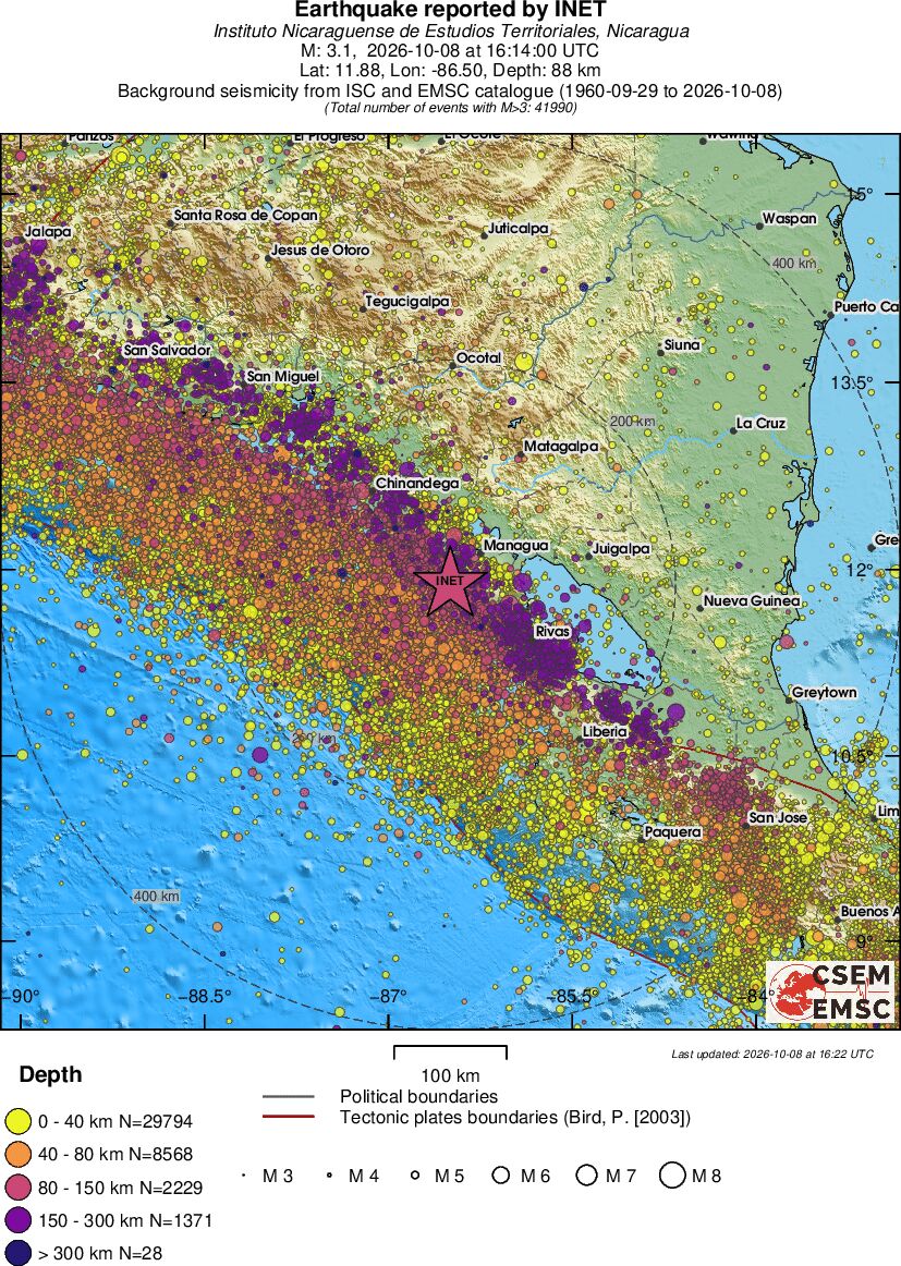 regional historical seismicity